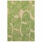 Homeroots 7 x 10 ft. Sand & Lime Green Leaves Indoor & Outdoor Area Rug 384346 - alternate 1